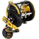 Sougayilang Trolling Reel Saltwater Level Wind Reels, Drag Reels Boat Fishing Ocean Fishing for Sea Bass Grouper Salmon-STC30