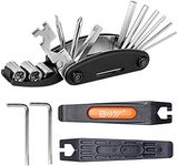 QKURT Bicycle Mechanic Repair Kit Set (Bike Tire Lever, Allen Keys, 16 in 1 Multi-Function Screwdriver Socket Wrench Kit,) Essential Bike Cycling Repair Tool Kit