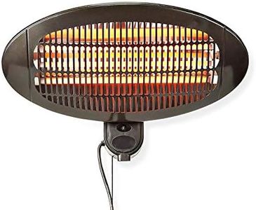 Ex-Pro 2KW Outdoor Wall Mounted Quartz Electric Garden Patio Heater, 2000W, IP34 Rated, with 3 Power Settings and Adjustable Heat Angle