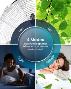 Pro Breeze 40-Inch Bladeless Tower Fan – Remote, Quiet, 4 Modes, 90° Oscillation