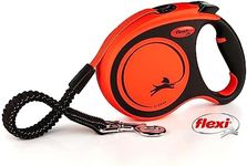 Flexi Xtreme Tape Orange & Black Large 5m Retractable Dog Leash/Lead for dogs up to 65kgs/143lbs