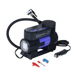 Haran Digital Wired Portable Tyre Inflator/Air Compressor with Emergency Light | 150 PSI, LED Light, Digital Display | Trucks, Cars, Bike, Bicycles and Other Inflatables