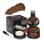 MIFELOY Root Touch Up Powder, Cover Up Hair Color for Grays, Root Coverage for Women, Men Roots Concealer for Beard Line Eyebrow, Instantly Shadow Powder for Thinning Grey Hairline, Dark Brown