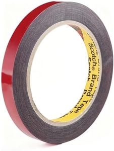 Double Sided Tape Mounting Tape 1/2 Inch x 18 Feet Length Heavy Duty Waterproof Black Foam Tape No Residue for Home Office Automotive Decorations and LED Strip Lights