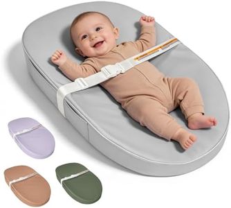 JVEOO Baby Changing Pad, Waterproof Vegan Leather Wipeable Diaper Changing Pad with Safety Strap Non-Slip Changing Mat for Dresser & Table