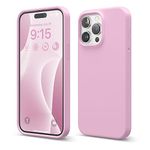 elago Liquid Silicone Case Compatible with iPhone 15 Pro Max Case, Premium Silicone, Full Body Protective Case [4-Layer Shockproof Structure], Soft Microfiber Lining Hot Pink