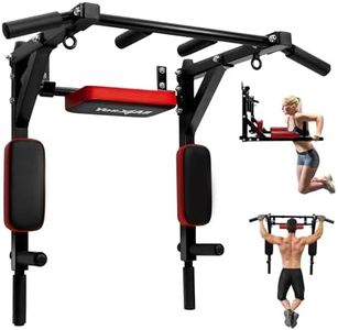 Yes4All Multifunctional Wall Mounted Pull Up Bar Chin Up Bar Dip Station for Home Gym Workout, Power Tower Set Training Equipment Fitness Supports 515 lbs