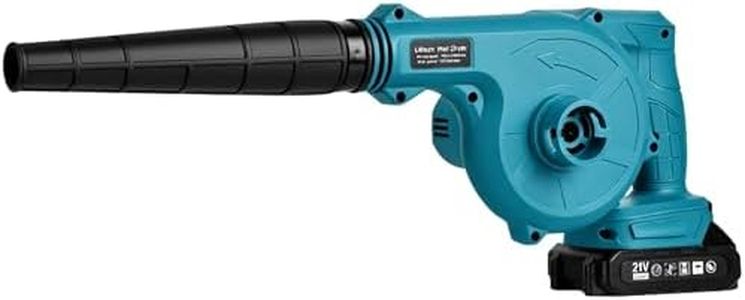 2 in 1 Cordless Leaf Blower & Vacuum, Powerful Motor with 2 Rechargeable Batteries, Lightweight Handheld Design for Home, Car Cleaning, Garden