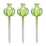 3 Pack Cactus Shape Plant Self Watering Device, Plant Waterer Self Watering Globes Self Watering Spikes, Cute Shapes Aqua Bulbs, Green