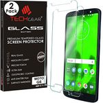 TECHGEAR [2 Pack] GLASS Edition for Moto G6 - Genuine Tempered Glass Screen Protector Guard Covers Compatible with Motorola Moto G6