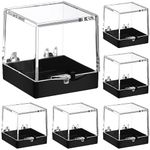 Ciieeo 12Pcs Specimen Display Box Mini Transparent Mineral Storage Case for Jewelry Rock Display 35 x 35MM