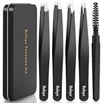 Boloye Tweezers Set, 4Pcs Eyebrow T