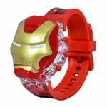 SWADESI STUFF Silicone Kids 3D Cartoon Character Digital Watch For Boys (Multicolor Backlight) (Iron Man)