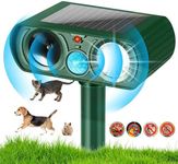 Solar Animal Repeller, Ultrasonic Cat Dog Repeller with LED Flashing Lights Outdoor Cats Repellent IPX4 Waterproof for Garden Yard Animal Bird Chaser Deterrent