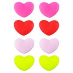 8 Pack Tennis Racquet Dampeners, Heart Shape Rubber Tennis Racket Damper Shock Absorber, Tennis Vibration Dampener with 4 Colors