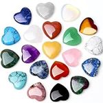 QINJIEJIE 20PCS Heart Crystals and 