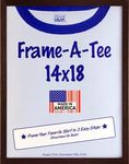 Frame USA "Frame-A-Tee Series, 14x18, Walnut Brown Wood T-Shirt Frame for Large and XL shirts