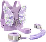 Kisangel 1 Set Toddler Harness with Anti Lost Wrist Link Butterflies Harness Leashes Kids Safety Harness for Child Girls Travel