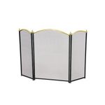 Oypla Heavy Duty Steel 3 Panel Fire Screen Spark Guard