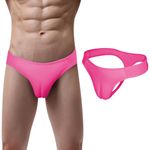 GENEMEN Mens Crossdresser Panties Hiding Gaff Thong Tucking Underwear Transgender Sissy Lingerie Cotton Briefs (Rose Red, XL)