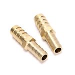 2pcs Brass Hose Barb OD (3/8" to 1/2") for Air Water Fuel Hose Adapter Joiner Reducer Connector (2pcs 10mm-12mm)