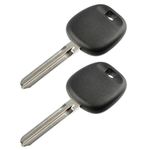 Uncut Transponder Ignition Key fits Toyota / Scion with 4D-67 TOY44D-PT Chip, Set of 2