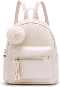 Mini Backpack Purse for Girls Teens Women Purses PU Leather Pom Backpack Shoulder Bag with Charm Tassel