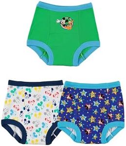 Disney Baby Boys Mickey Mouse Pants Multipack Baby and Toddler Potty Training Underwear, Mickey Training 3pk, 3T US