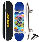 Jaspo Deadly Stunt Wooden (Canadian Maple) 7 Layer Professional Grade Concave Skateboard (31 Inches Length X 8 Inches Width) - Made in India (Stunt)