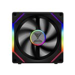 GAMDIAS 120mm ARGB PC Computer Case Fan, Cabless Daisy Chain, Swappable Fan Blade for Reverse Airflow, 30mm Thickness, Infinity Mirror, No Controller