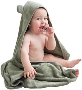 Munich Blue Baby Toddler Bath Towel - Natural Bamboo & Cotton Blend for Delicate Skin - Super Soft Thick 600GSM - Ideal Toddler Boy and Girl Bath Essentials 35"x35" Bath Towel - Baby Towel with Hood