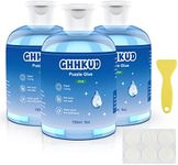 GHHKUD Jigsaw Puzzle Glue, 450ML Puzzle Glue Clear with Applicator Brushes for Puzzle Paper Wood, Replace Puzzle Saver Sealer for Over Thousands Pieces of Puzzle Glue Sheets Accessories Tools (Blue)