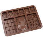 Vedini Silicone 9 Cavity Multi Bar Chocolate Mold/Chocolate Making And Shaping Mould/Waffle Shape Chocolate Mould For Jelly, Candy, Fondant Jkb-638, 50 x 50 x 50 Miimeters