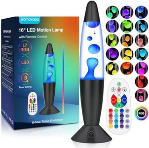Large Black Liquid Motion Lamps 17 Colors Changing with Remote, 16 Inch Giant LED Table Lamp for Adults Kids, Mood Lighting Night Light for Bedroom Nightstand Office Decor, Birthday Christmas Gifts