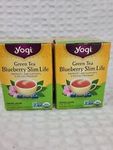 Yogi Green Tea 1.12oz Blueberry Slim Life 16 bags ~ Lot of 2