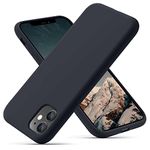 OitiYaa Silicone Case Compatible with iPhone 11 Case 6.1 Inch, Soft Ultra Slim Protective Shockproof Liquid Silicone Phone Case with Anti-Scratch Microfiber Lining,Black