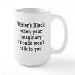 CafePress Writer's Block Large Mug 15 oz (444 ml) Ceramic Coffee Mug