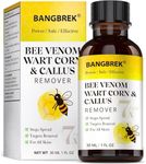 Bee Venom Wart Remover: 7X Fast Acting Wart Remover Freeze Off for Plantar Common Flat Wart Corn Callus Removers for Toes Feet - Maximum Strength Wart Corn Callus Removers (30ml)