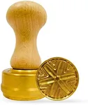 La Gondola Homemade Ravioli Stamp - Round Corzetti (Corsets) 1.97in | Italian Pasta Making Tool for Home and Business | Brass & Natural Wood | Easy to Use Ravioli Stamp | Ravioli Cutter Made in Italy