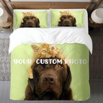 Kitlay Personalised Duvet Cover Double/Single,Customised Bedding King Size,Custom Duvet Cover with Any Photo/Text/Logo,Custom Bed Set Memorable Gifts for Women Men Family Couple Anniversaries