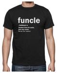 Tstars Uncle Shirt Novelty Gifts from Nephew Niece Funcle Definition Shirts for Men X-Large Black