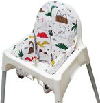 MISSEIAR High Chair Cushion with Cover for IKEA Antilop High Chair, Wooden High Chair Pad Pillow, Built-in Inflatable Cushion