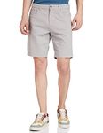 Amazon Brand - Symbol Men's Regular Fit Cotton Stretchable Shorts (AW19-SHR-ESS-04_Light Grey_32)