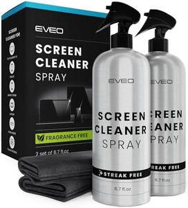 Screen Cleaner Spray - TV Screen Cleaner Spray and Wipe, Computer Screen Cleaner for Electronic Devices: TV, Laptop, iPhone, Ipad, MacBook- TV Cleaner for Smart TV-Microfiber Cloth (6.7 x 2 Pack)