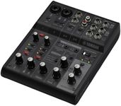 Black 6-Channel Live Streaming Mixer/USB Interface for IOS/Mac/PC