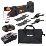 Worx Nitro WX697L 20V Power Share Cordless Oscillating Multi-Tool with Brushless Motor, Black and Orange