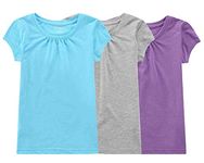 BIENZOE Girl's School Uniform Breathable Quick-Dry T-Shirt PackB 14/16