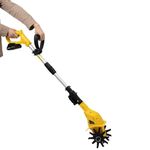 Cordless Tiller Cultivator, 6.7" Depth and 4" Width Handheld Garden Cultivators with 20 Manganese Steel Tines Household Electric Rototiller for Farm, Park, Garden, Yard to Plow, Turn Soil, Weed