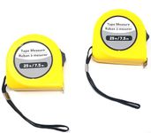 25 Foot Tape Measure Pack of 2- Retractable Measuring Tape with Standard and Metric Measurements