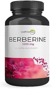 Berberine HCI 1200mg - Premium Diabetes Berberine Supplements - 60 Capsules Maximum Strength HCI - Supports Glucose Metabolism - Immune System - Cardiovascular - Non-GMO - Made in USA